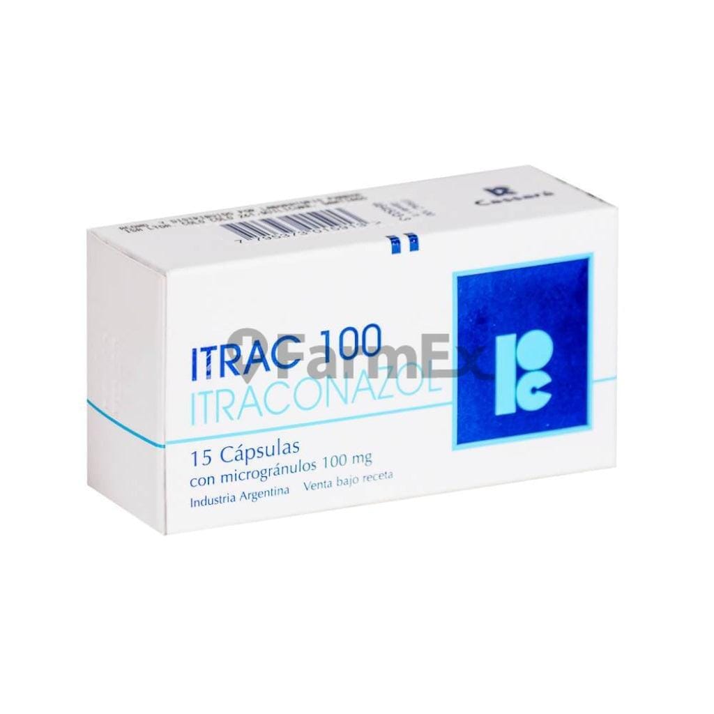 Itrac 100 mg x 15 cápsulas Farmex-VidaTres-Persistente